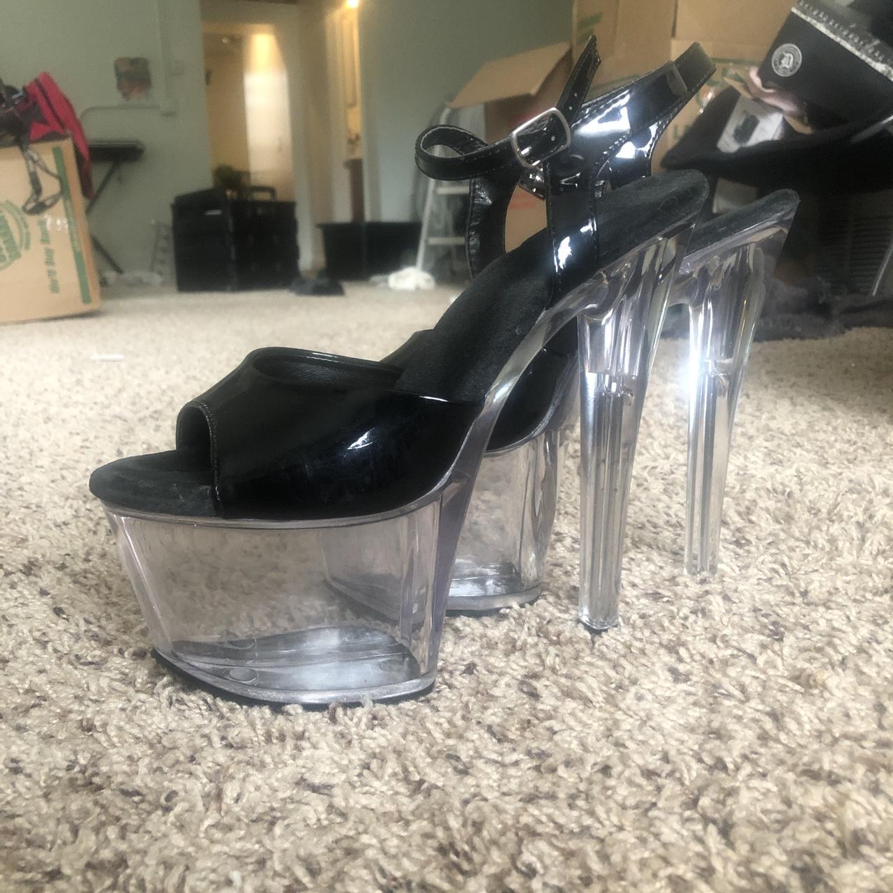 Pleasers 7inch stripper pole dance platform heels... - Depop