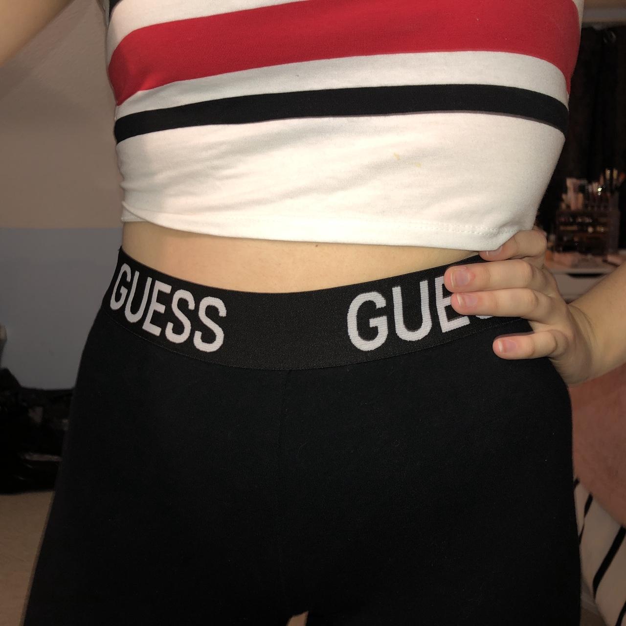 High waisted Guess logo leggings❤️ Size:M but could - Depop