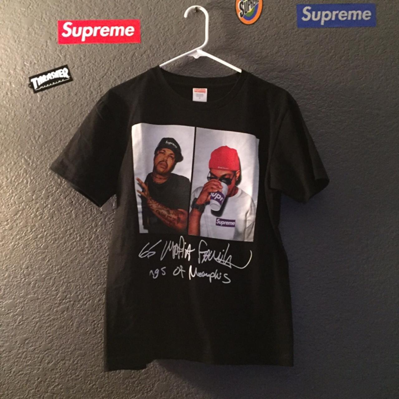 Supreme 12 AW three six mafia tee Tシャツ Supreme Three 6 Mafia Photo Tee Black F/W 12 | eBay