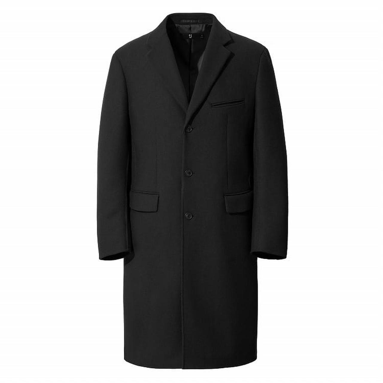 UNIQLO Men's Black Coat Depop