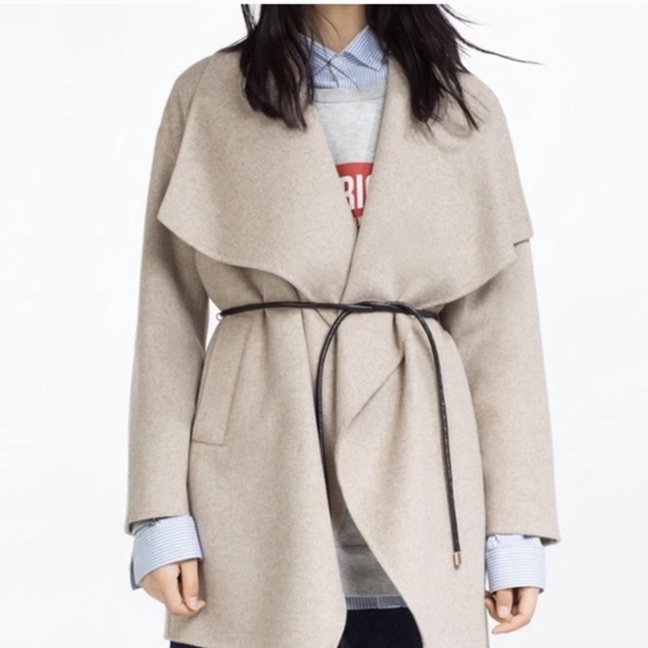 Camel waterfall hot sale coat zara