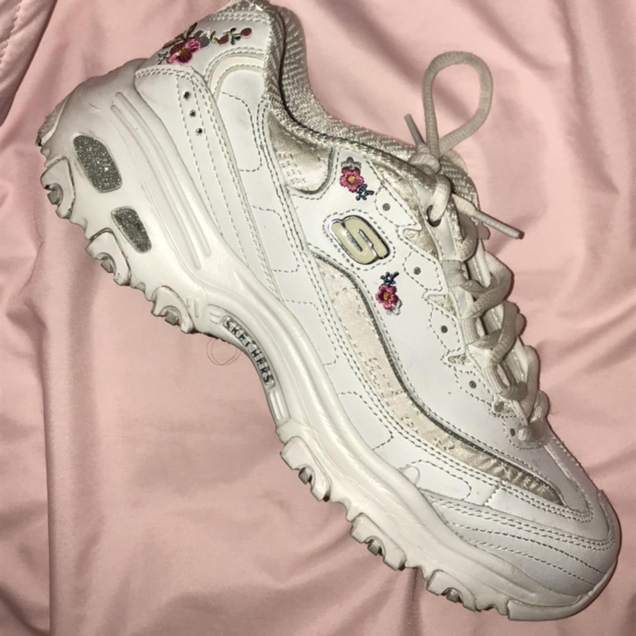 Skechers bright cheap blossoms white