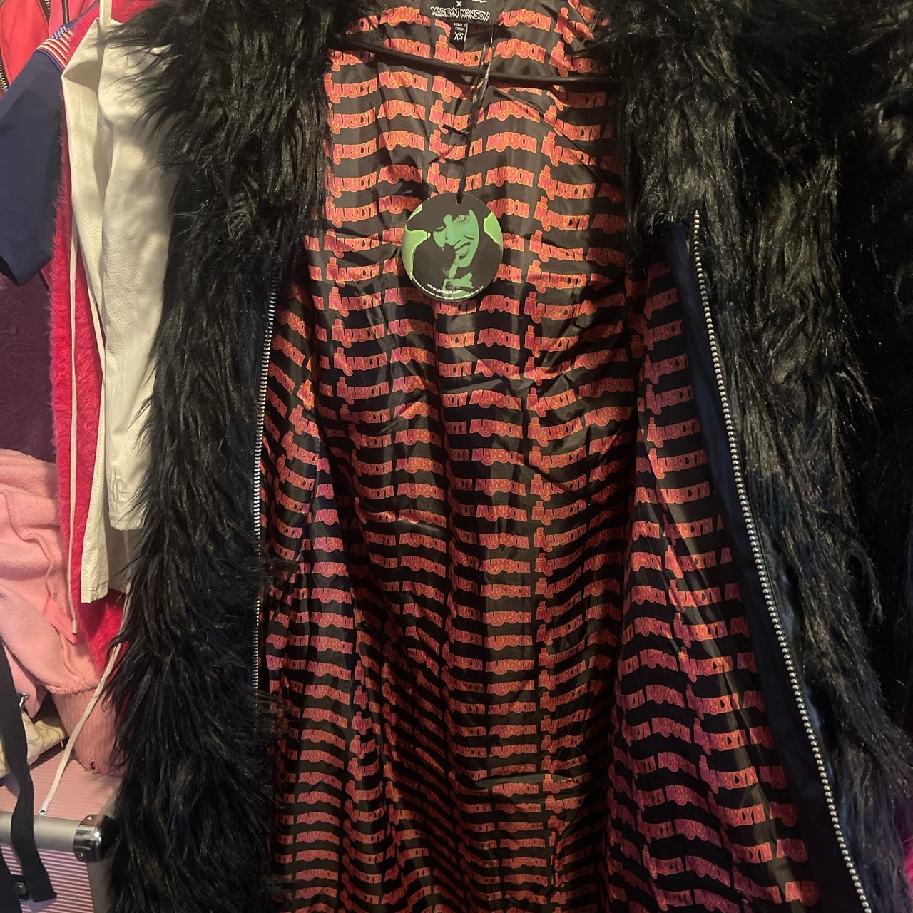 Marilyn Manson Fur Coat it long like a trench coat | Depop