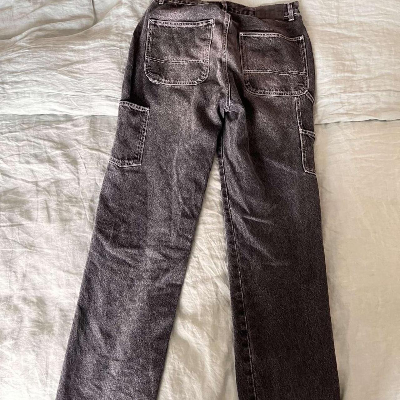 Route one W30 contrast stitch grey route one... - Depop