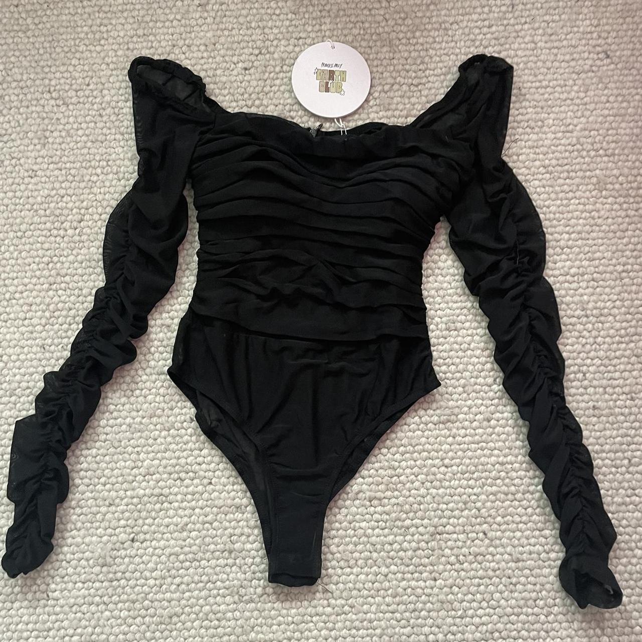 Princess Polly Women's Black Bodysuit | Depop