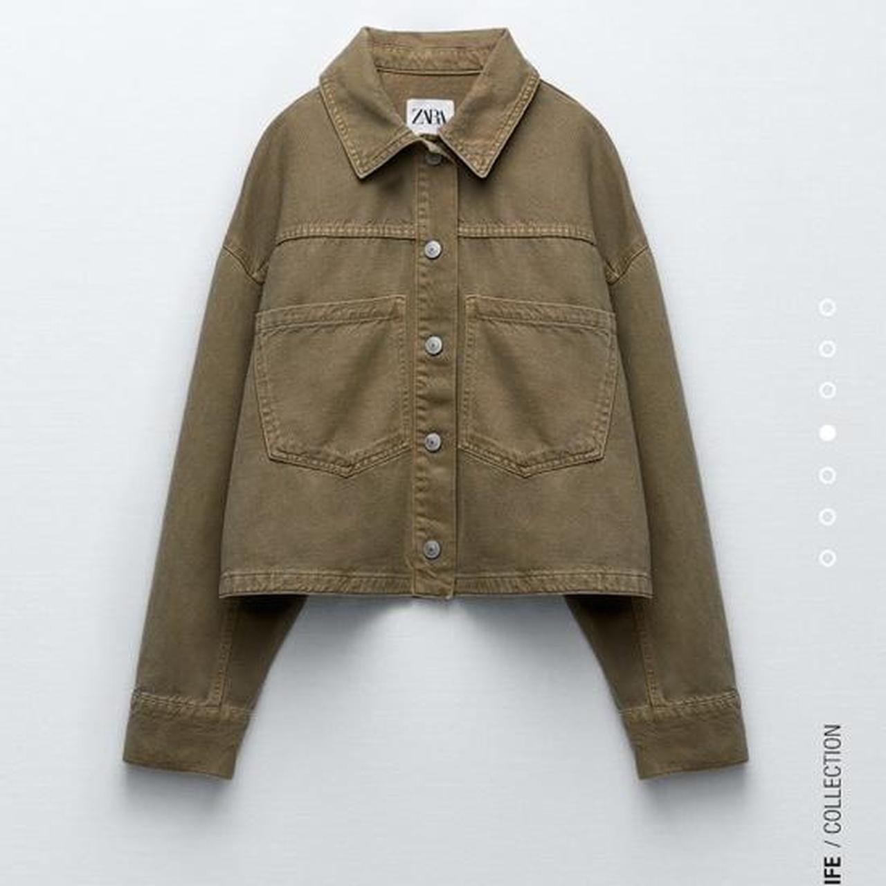 Zara Women's Khaki and Green Jacket (2)