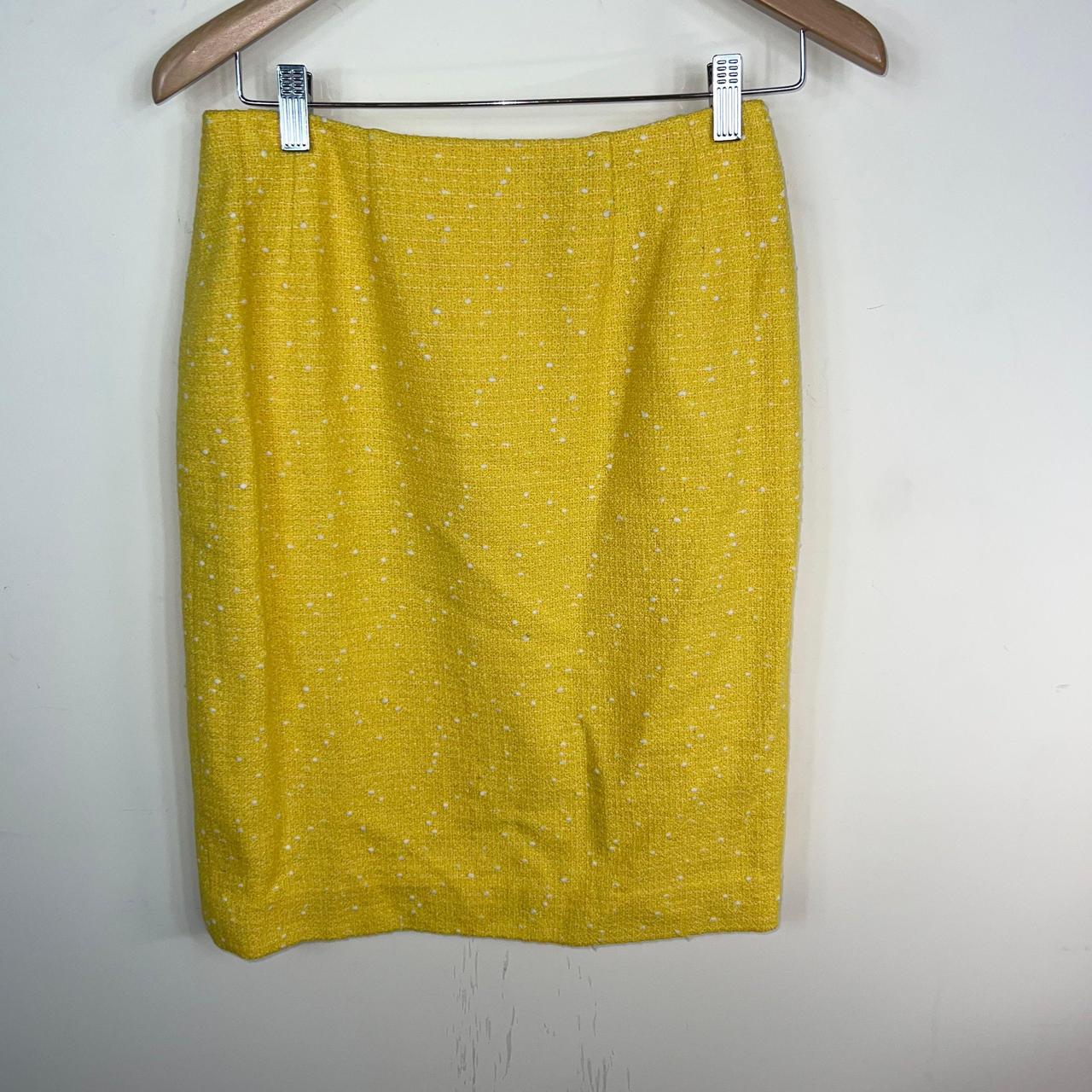 Women's Yellow and White Skirt | Depop