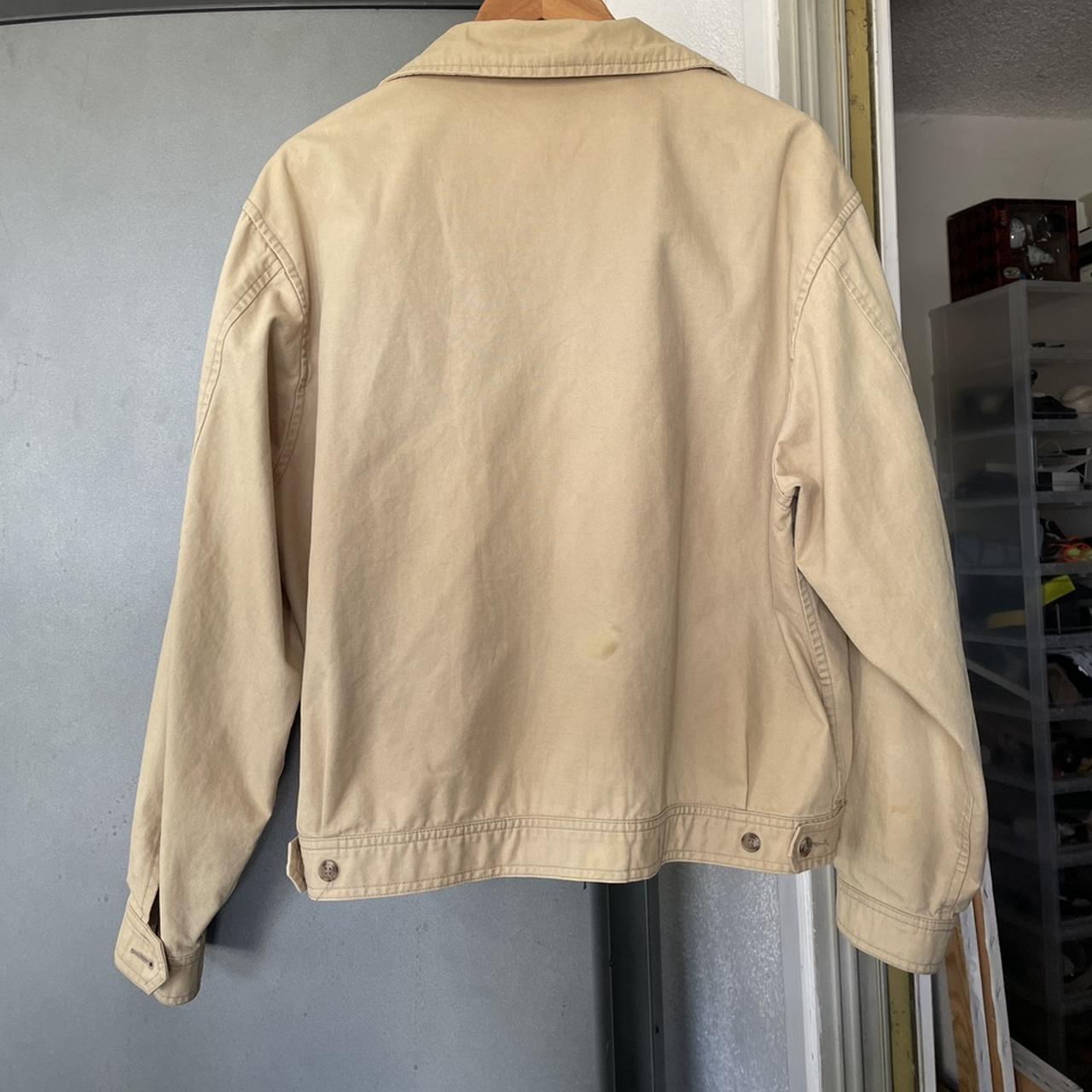 Vintage Gap Tan zip up jacket Some stains... - Depop