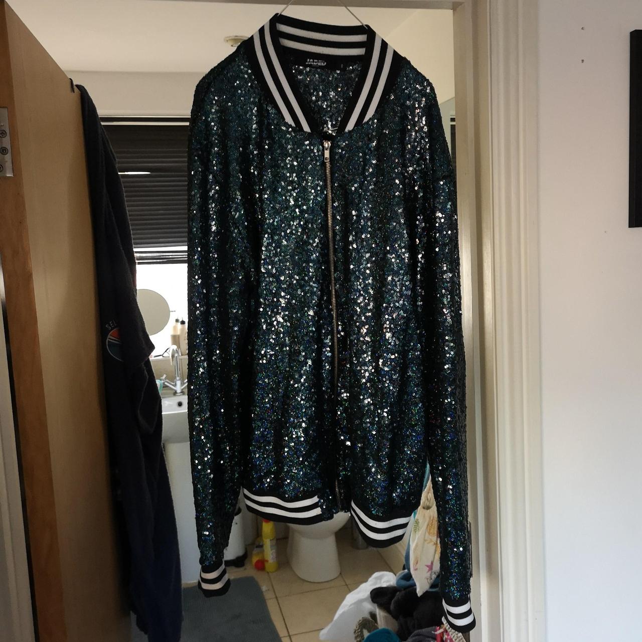 Turquoise hot sale sequin jacket