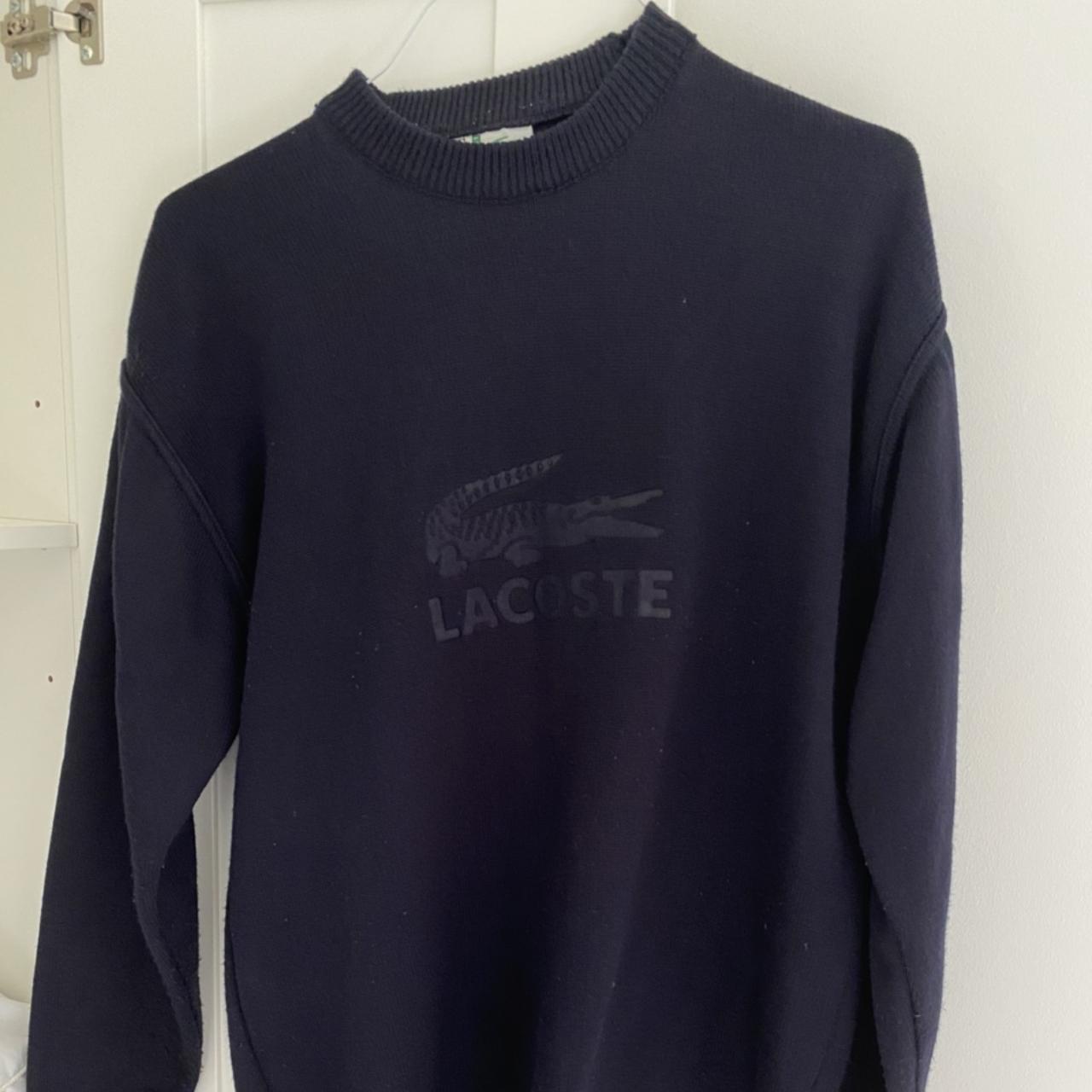 Lacoste Men's Navy and Blue Jumper | Depop