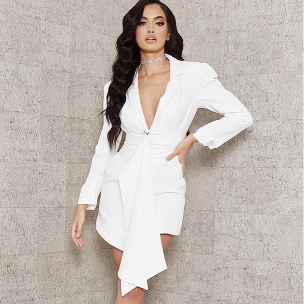 I saw it first white hot sale blazer dress