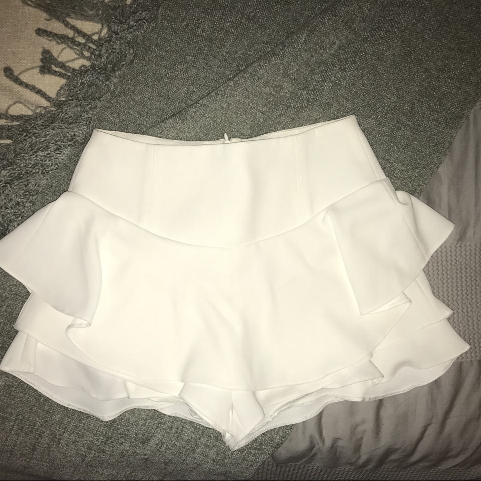 white ruffle skorts