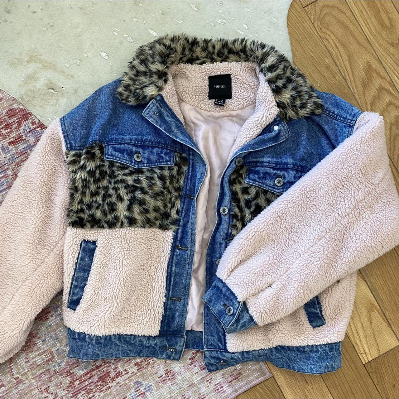 Forever 21 mixed fur denim jacket Super comfy and. Depop