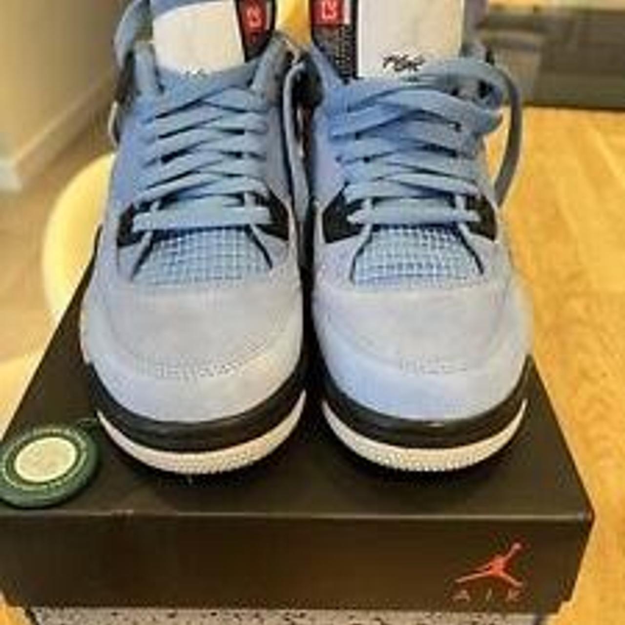 glossy blue air jordans