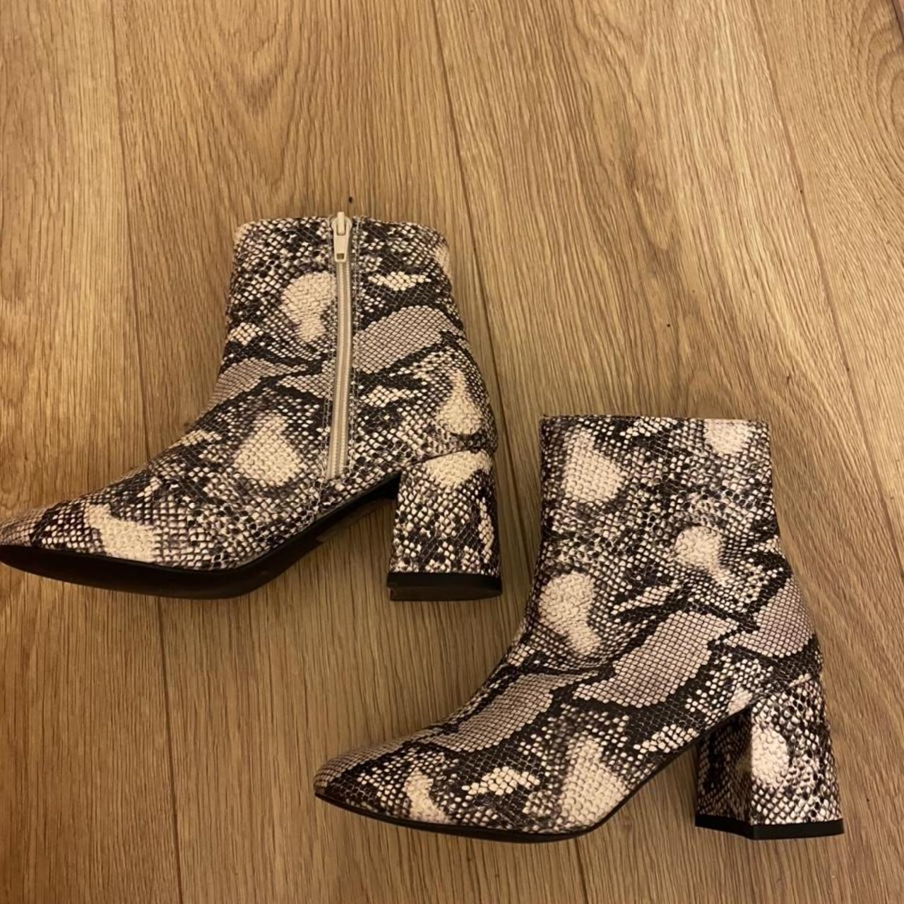 new look snake print boots