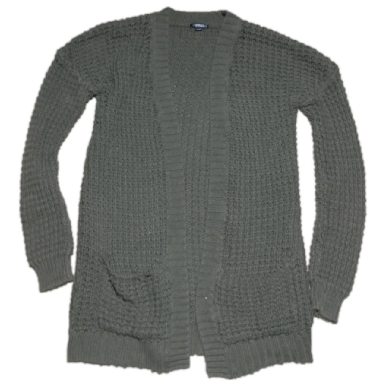 Express Women's Green Cardigan Depop