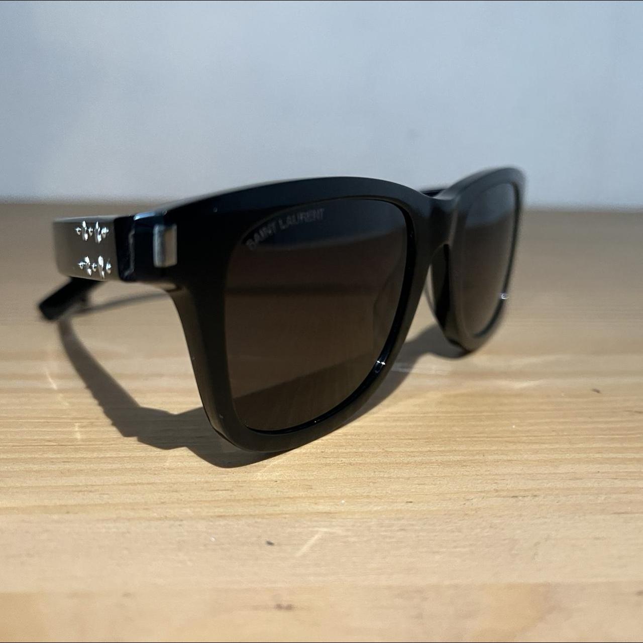 Yves Saint Laurent Men's Black Sunglasses | Depop