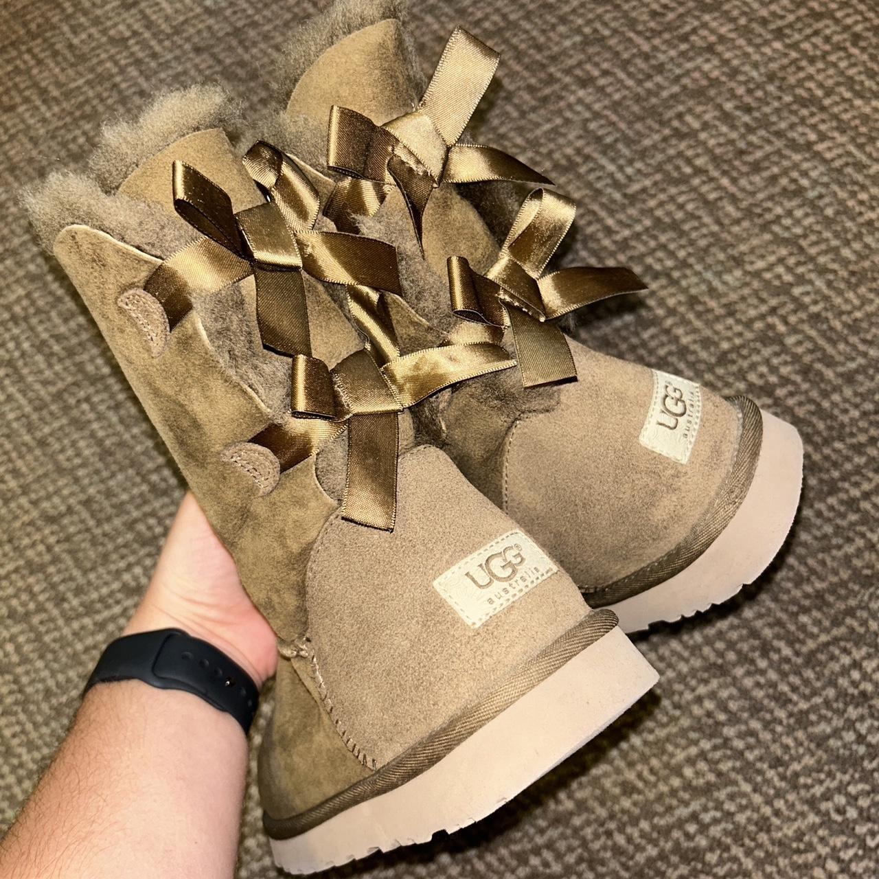 Ugg Boots With Bows For Sale Barely Worn And In Depop   P0 