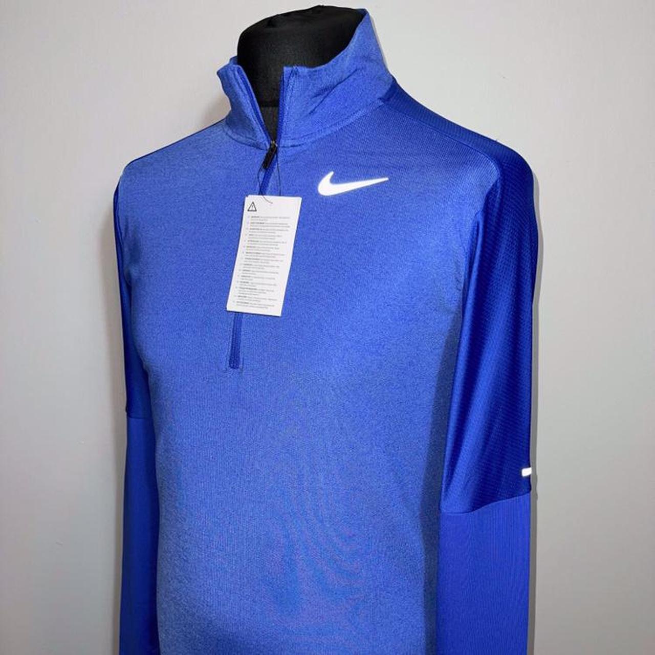 nike element 4.0 half zip blue