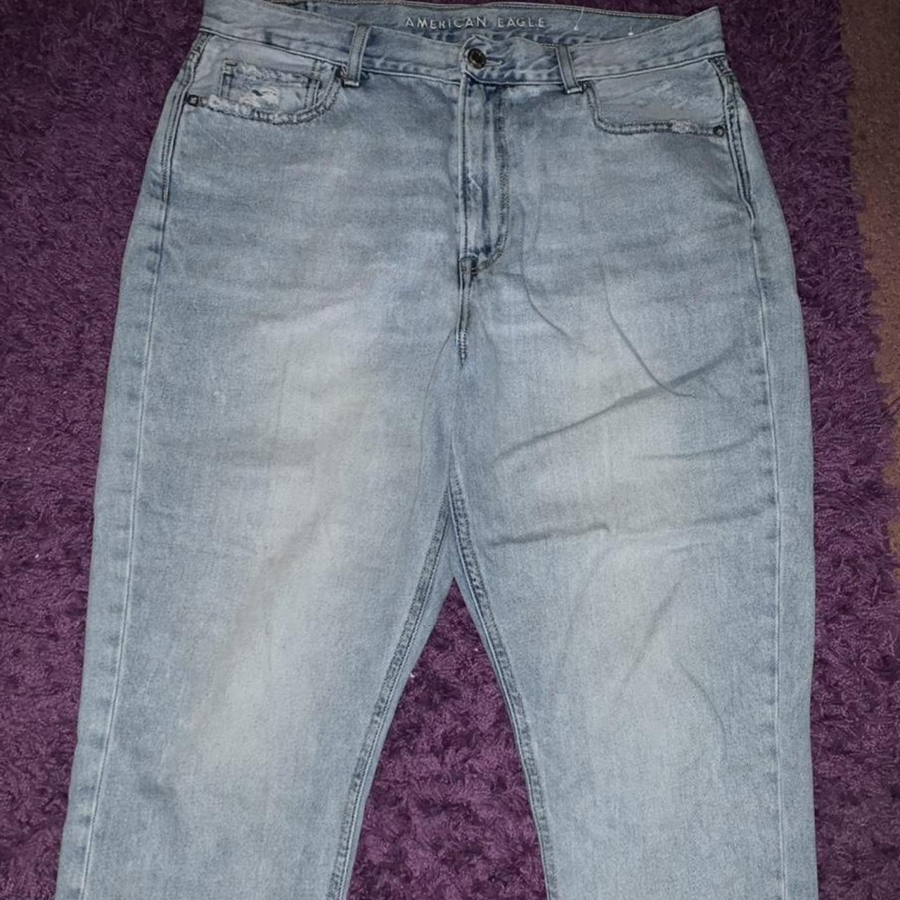 American Eagle Mom Jeans Size 14 Xshort Light... - Depop