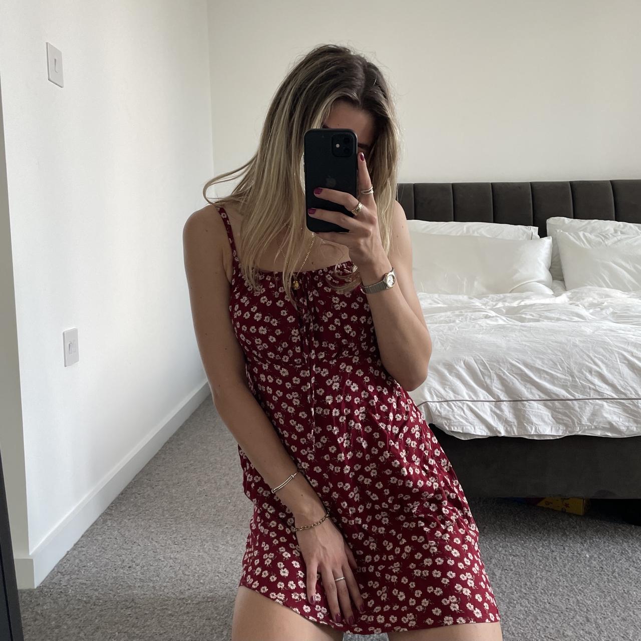 Hollister red floral dress sale