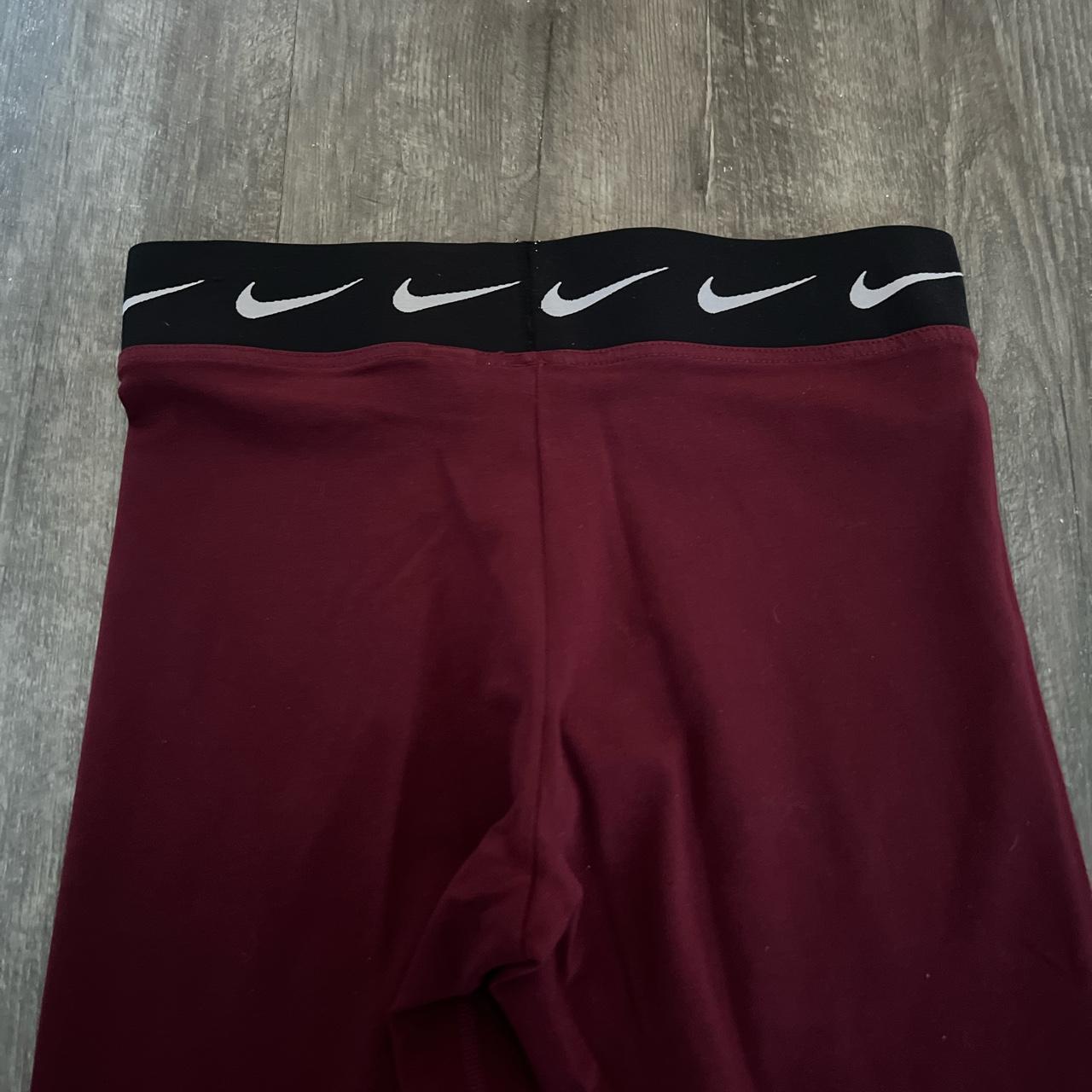 burgundy nike leggings