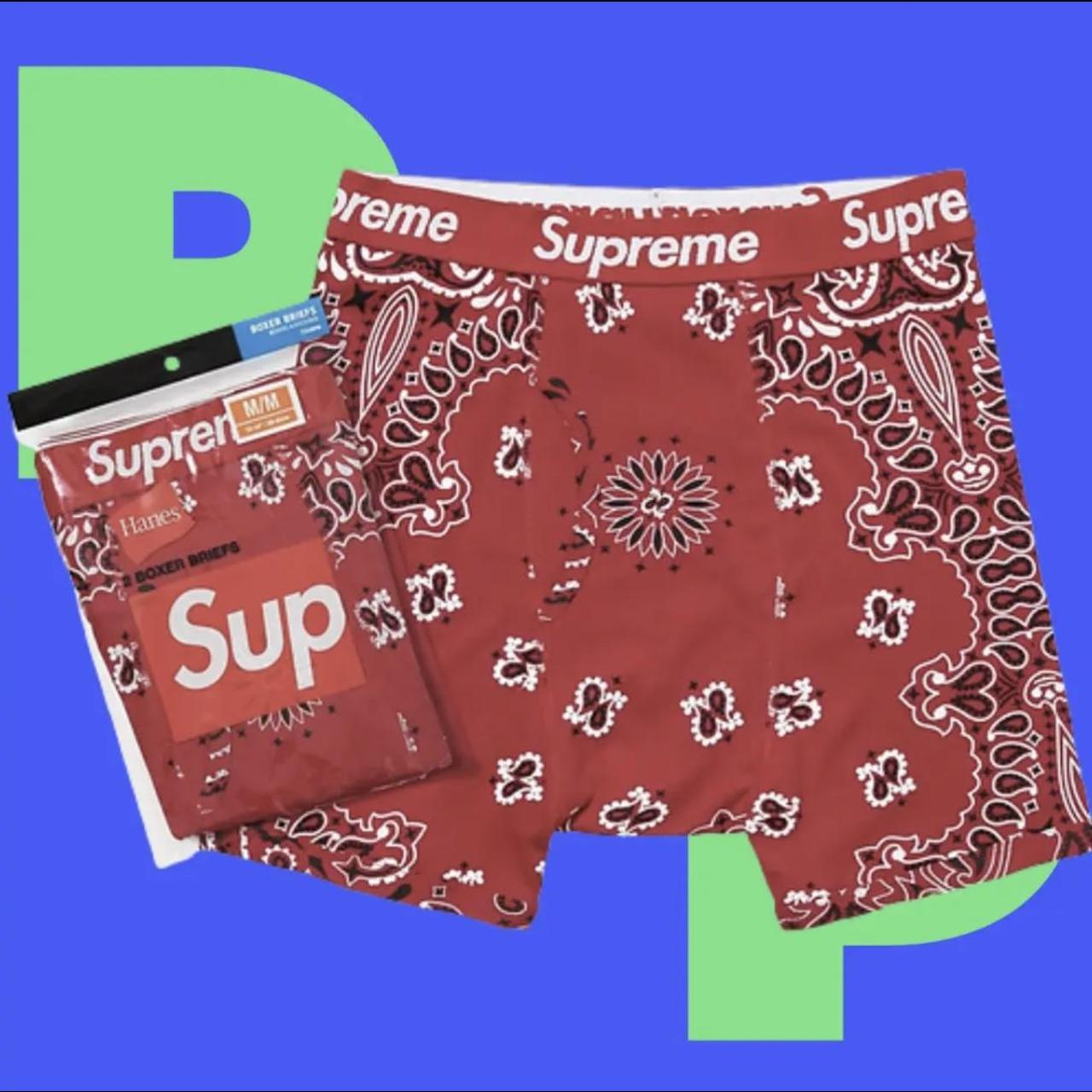 supreme-men-s-red-boxers-and-briefs-depop