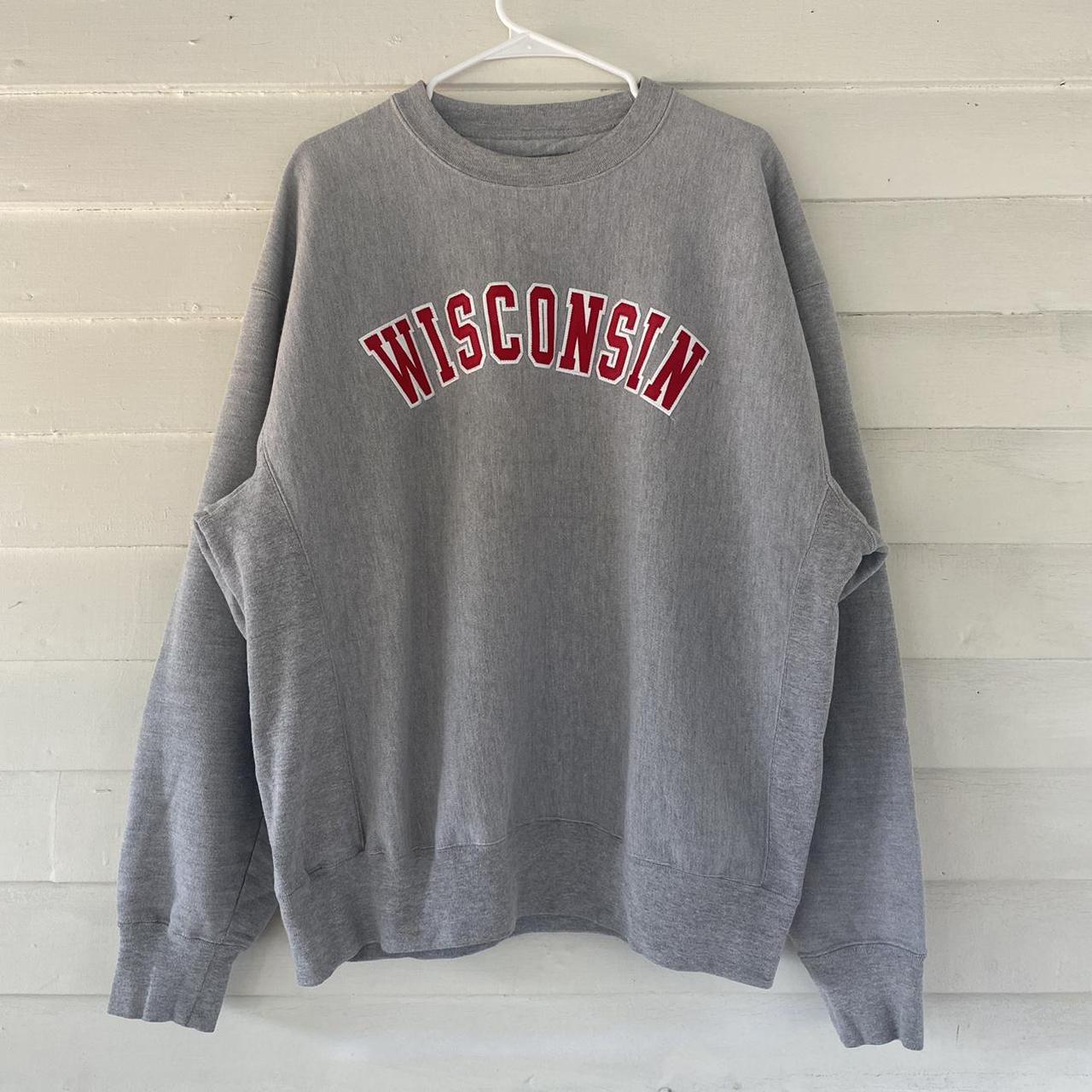 Mens Champion Original Reverse Weave Wisconson... - Depop