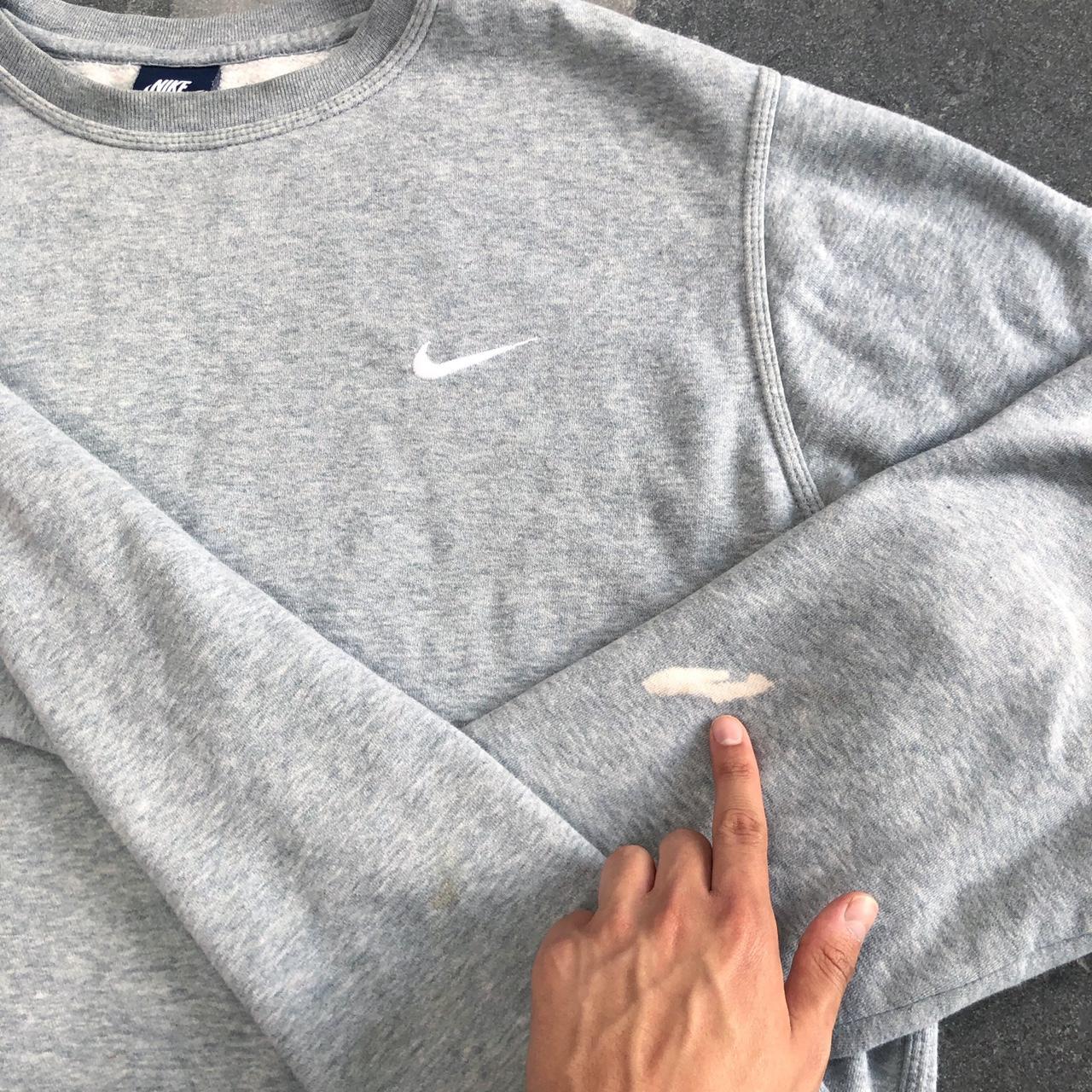 Vintage Nike Grey Sweatshirt With Embroidery Logo Depop   P0 