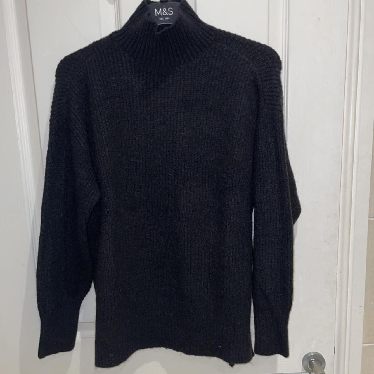 H&M knit jumper • size UK XSmall • polo neck style •... - Depop