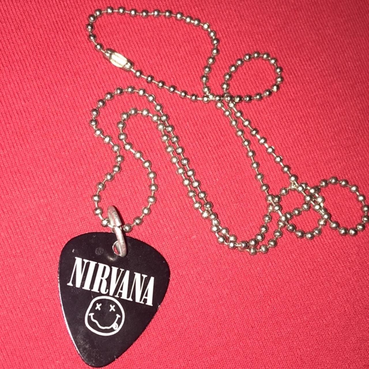 nirvana guitar pick necklace 24” #vintage #y2k... - Depop