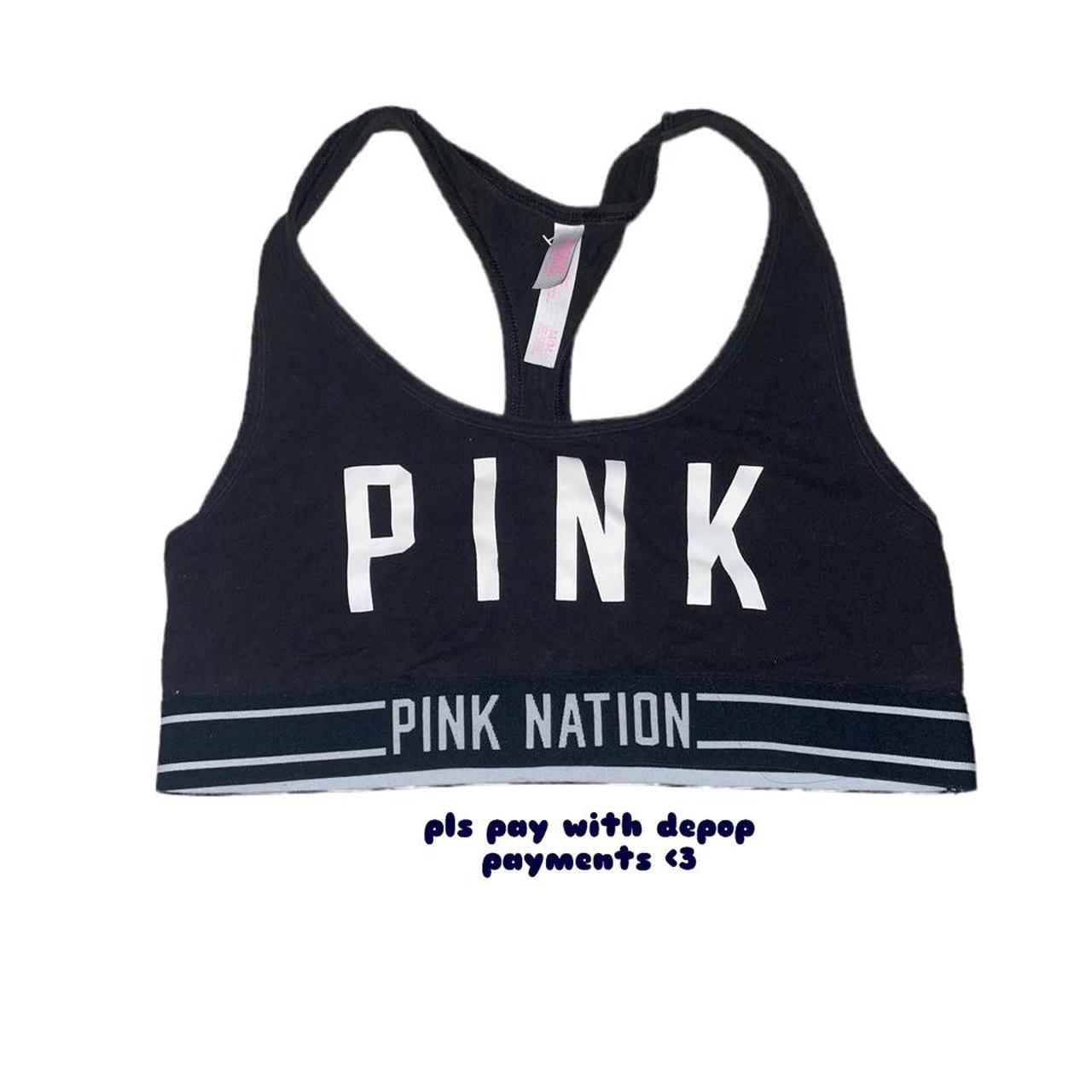 victoria's secret pink sports bra - cotton lounge - Depop