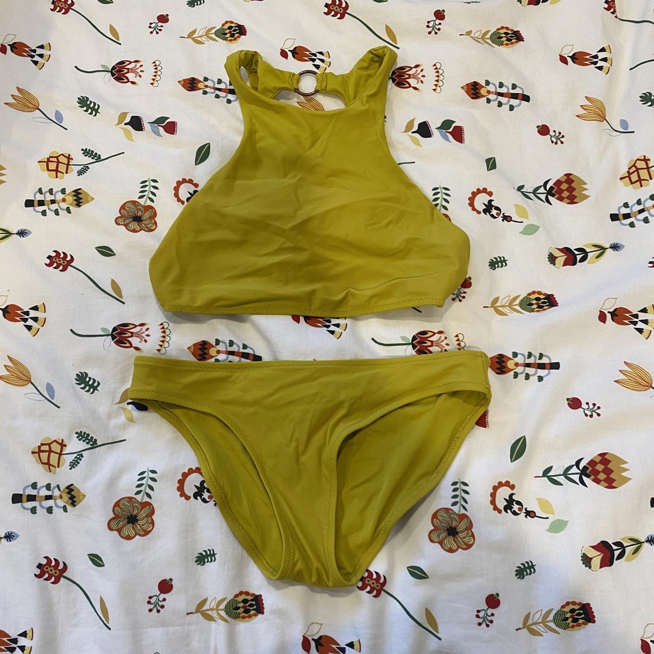 Aries Women's Yellow and Green Bikinis-and-tankini-sets