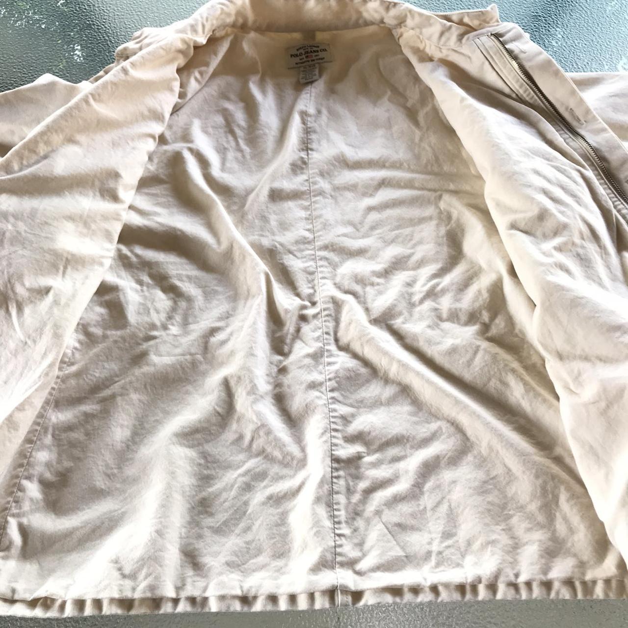 Polo Ralph Lauren Women's Cream and White Jacket | Depop