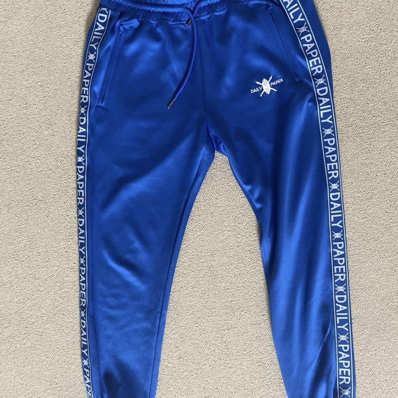 Daily Paper Men's Blue and White Joggers-tracksuits | Depop