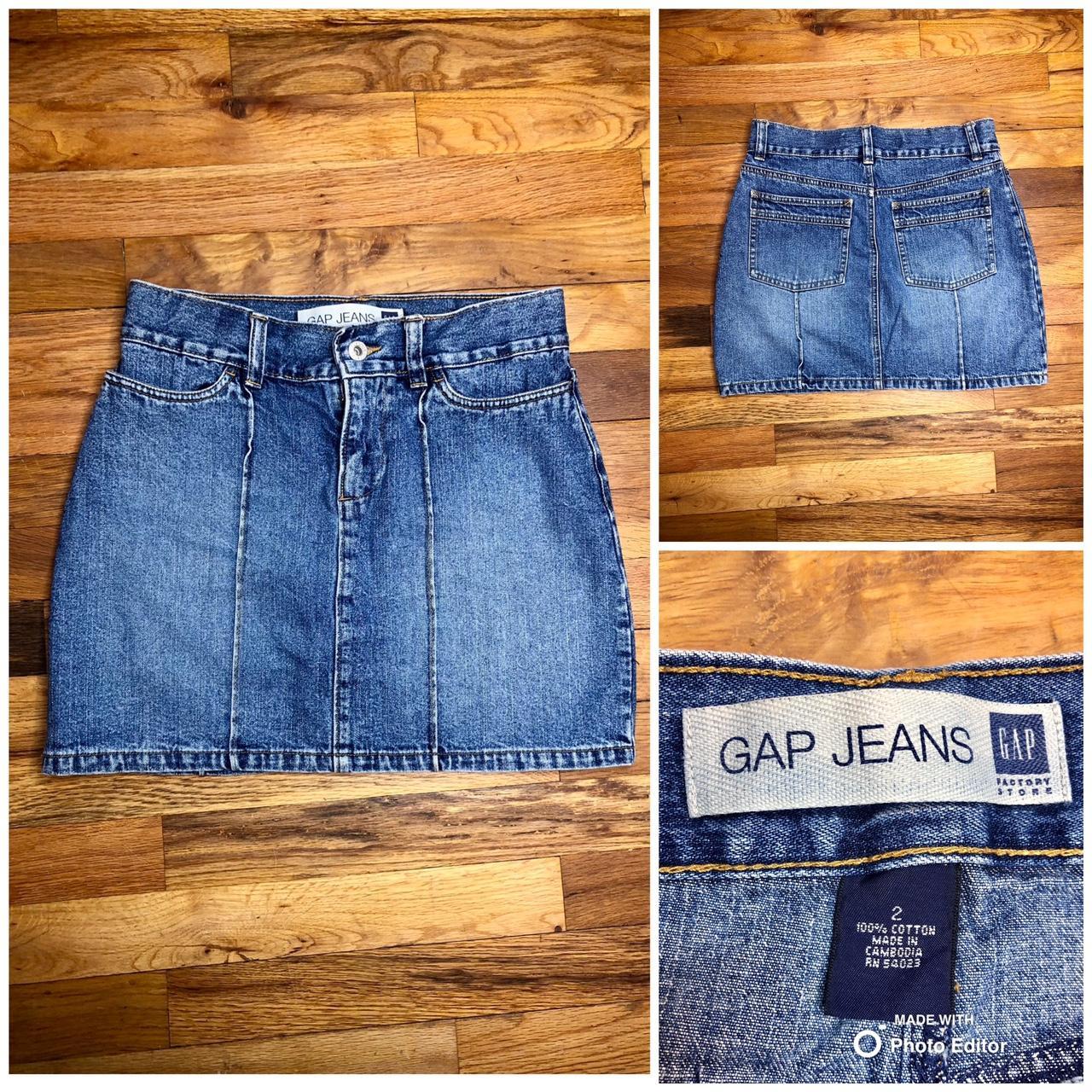 Gap Women's Blue Skirt Depop