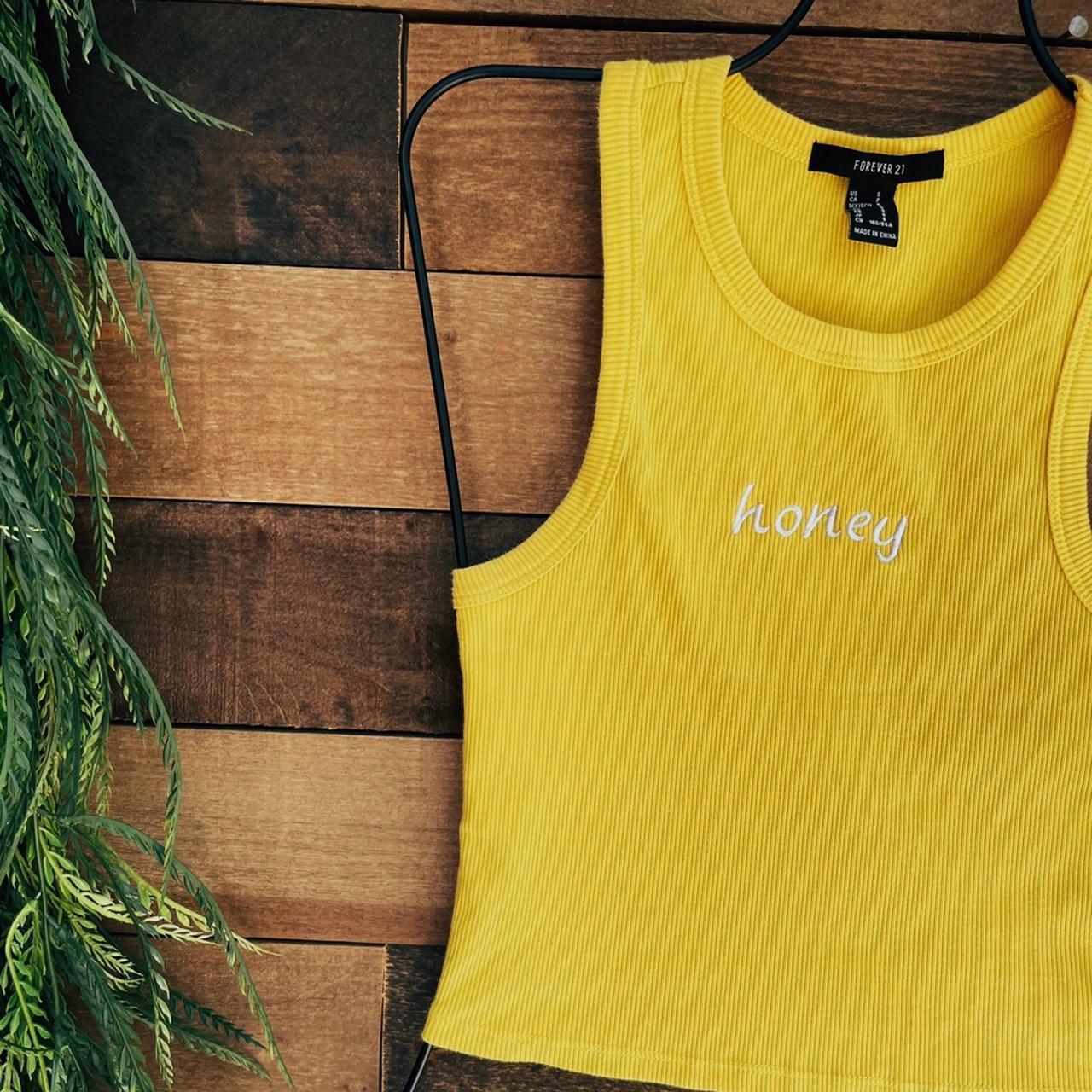 Embroidered Tank Top Honey Ribbed Tank top 🌏100... Depop