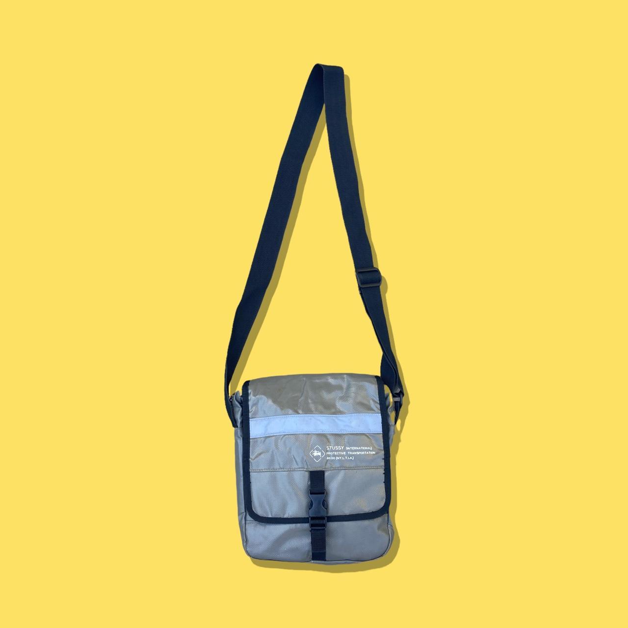 Vintage Stussy Side Bag Khaki brown green with... Depop