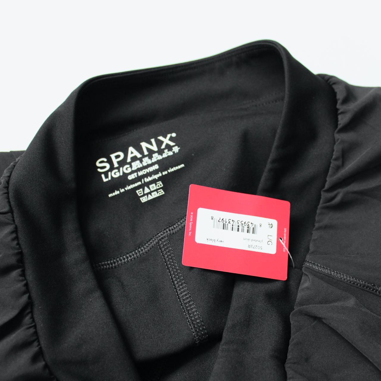 Spanx Black Skort - Women's LARGE Pleated Mini Skirt - Depop