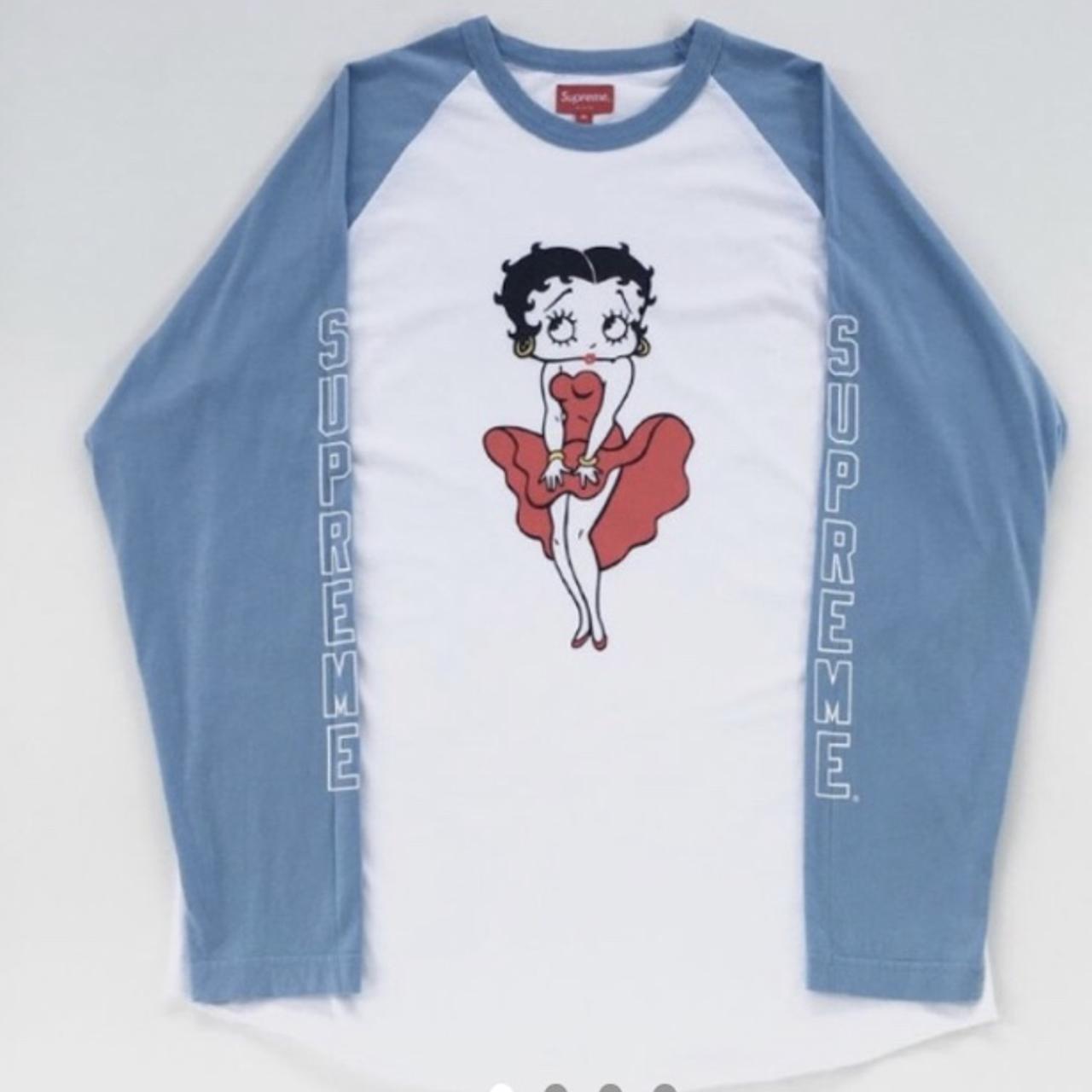 Betty boop x supreme raglan light blue long sleeve...