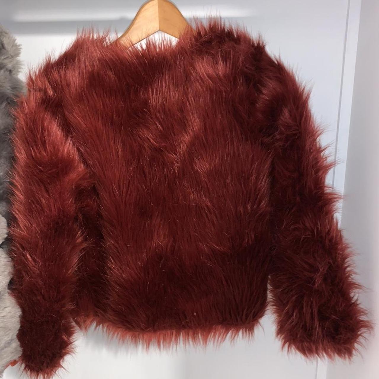 Red Fur Coat - size S/M 10/12 Never worn #furcoat... - Depop