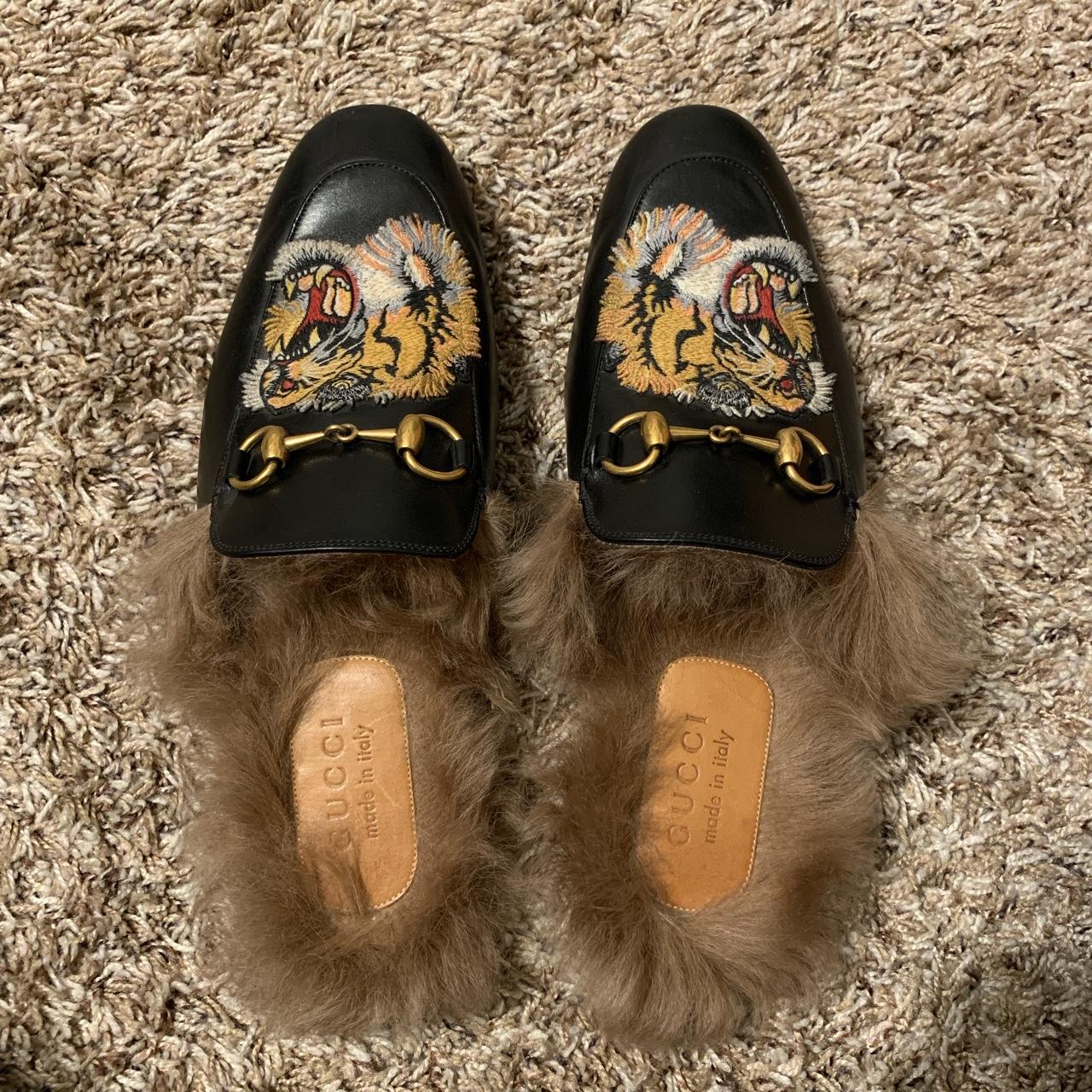 Gucci fur clearance slides cheap