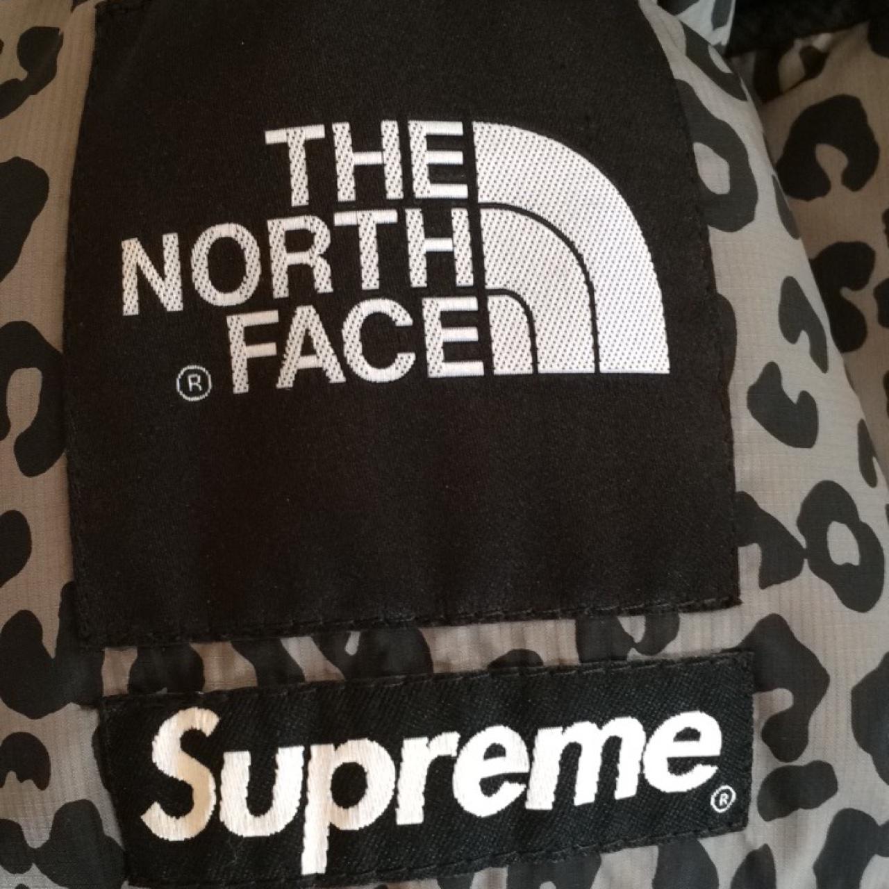 North face supreme leopard sale print jacket for sale