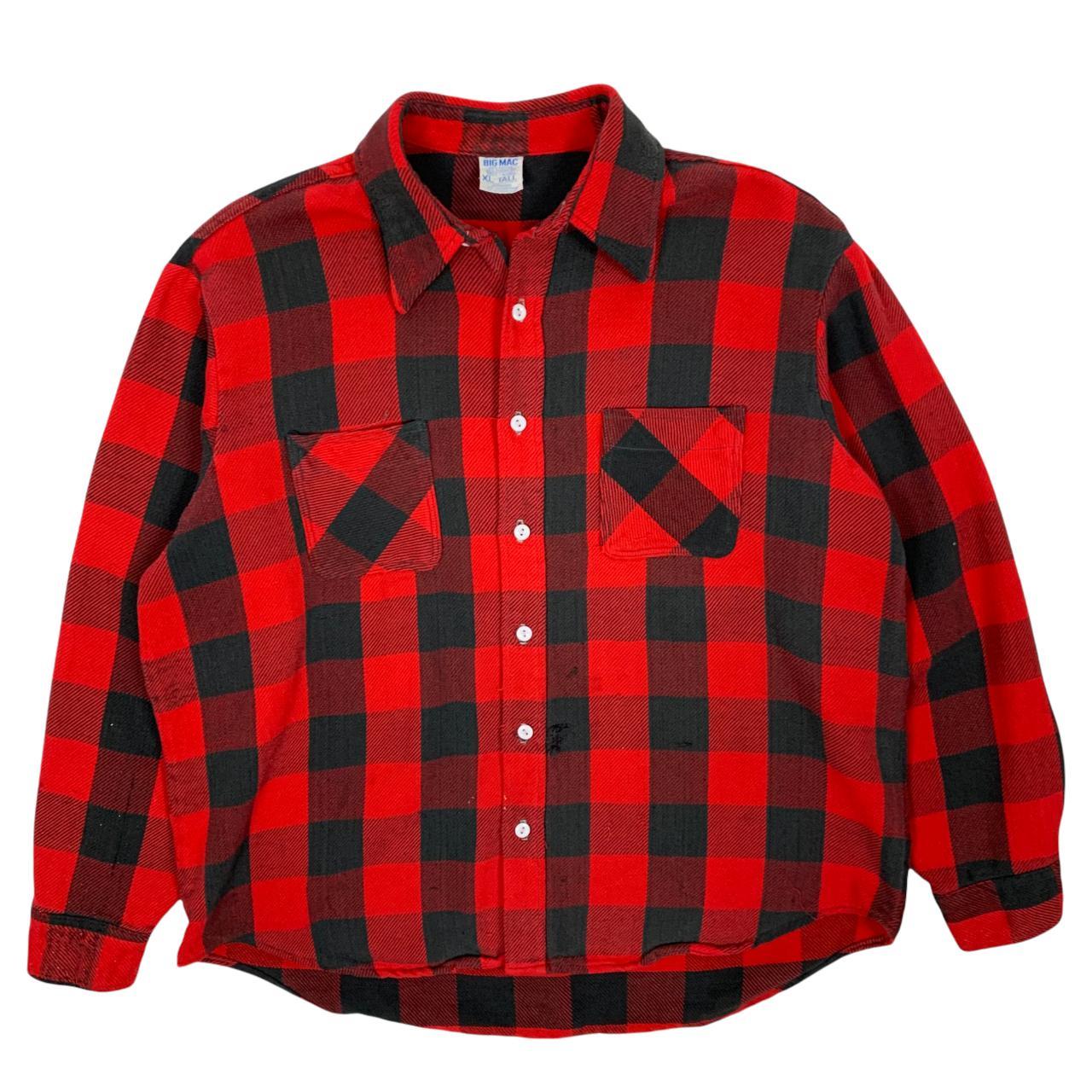 Big Mac Lumberjack Flannel Shirt - Size XL - 60s era... - Depop