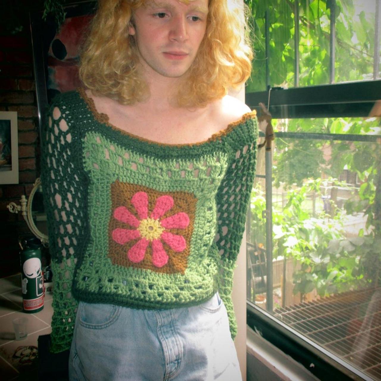 handmade crochet daisy sweater made by yours truly 🌷... Depop