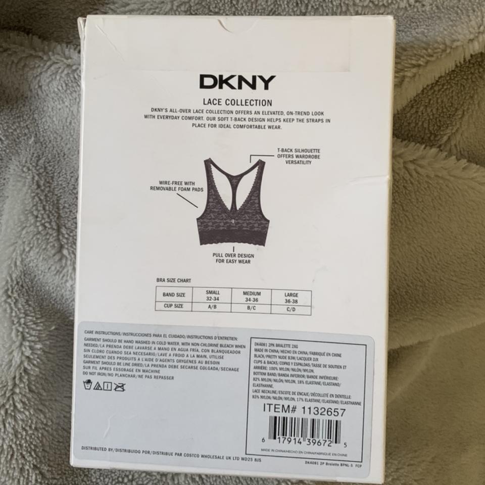 DKNY 2 pack lace bralette in size small Box has - Depop