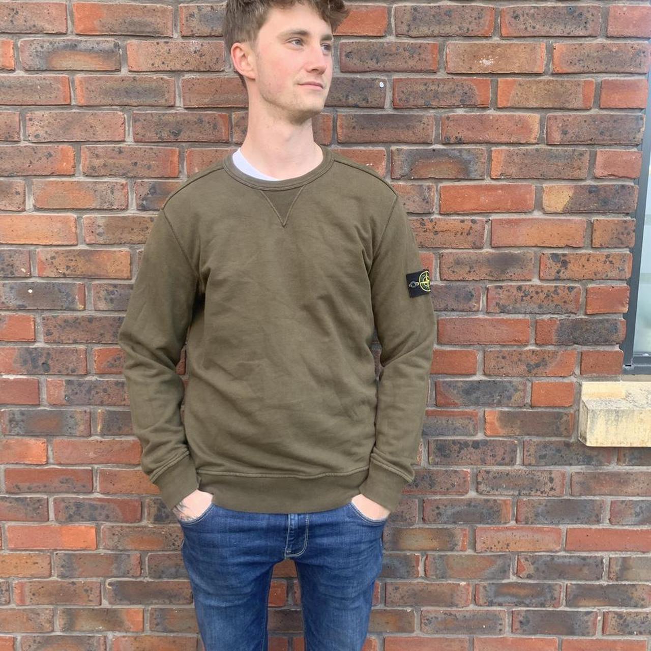 Stone island sweater on sale khaki