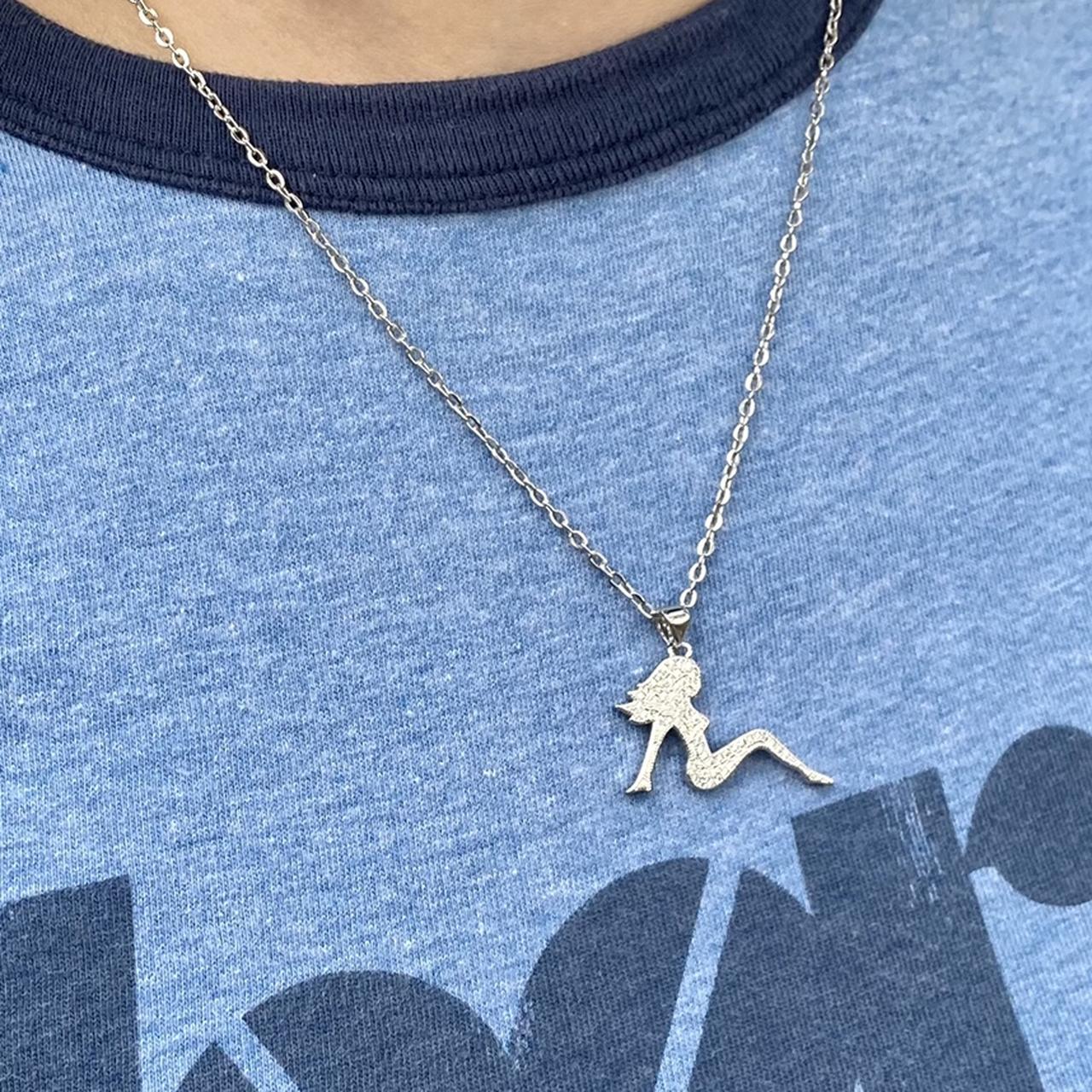 Mudflap girl necklace. Sexy iconic mudflap... Depop