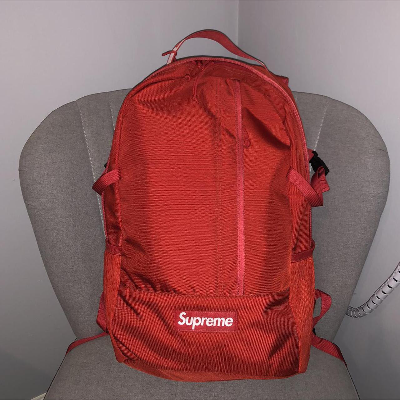 supreme ss18 red backpack