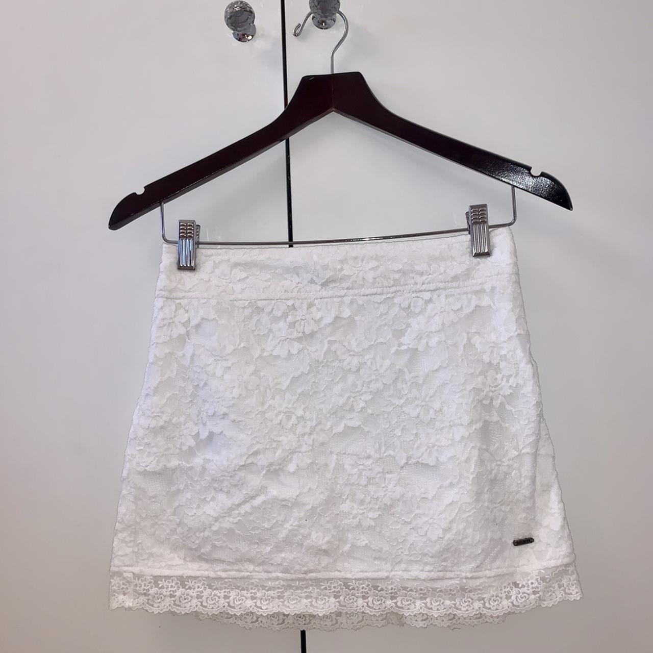 Hollister white lace skirt best sale